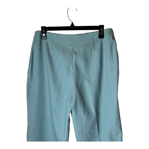 Piazza Sempione Pants Women‎ 10 Blue Green Diamond Print Cropped Audrey Trousers - Picture 4 of 10